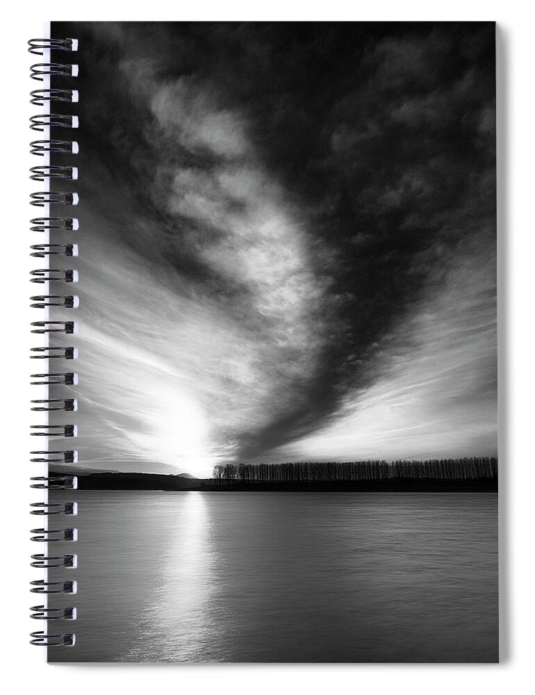 Landscape Spiral Notebook featuring the photograph At the end of the day 15.02.2018 by Plamen Petkov