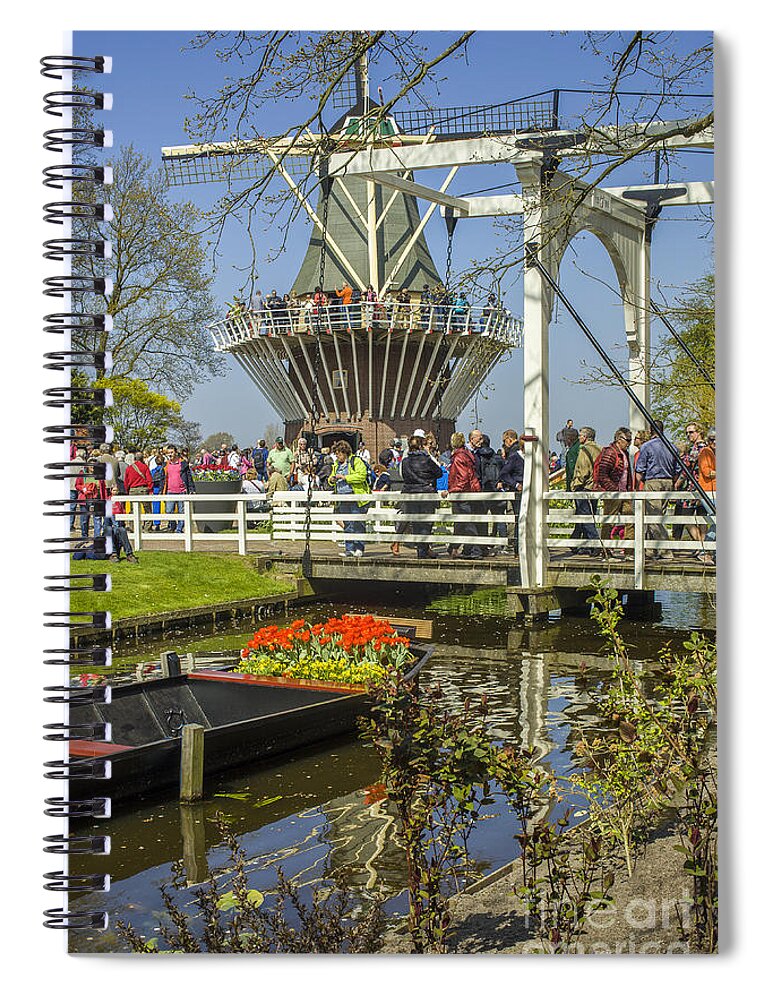 Keukenhof Spiral Notebook featuring the photograph At the Keukenhof gardens by Patricia Hofmeester