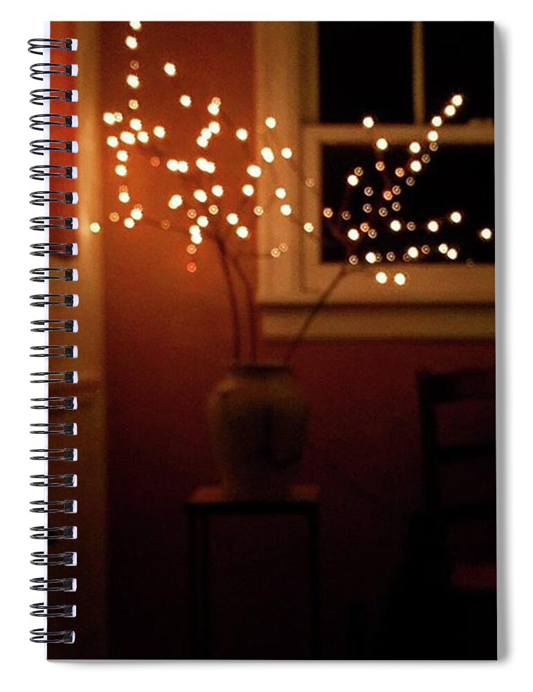 Hobbitdoor Spiral Notebook featuring the photograph At The Top Of The Stairs Next To The by Ginger Oppenheimer