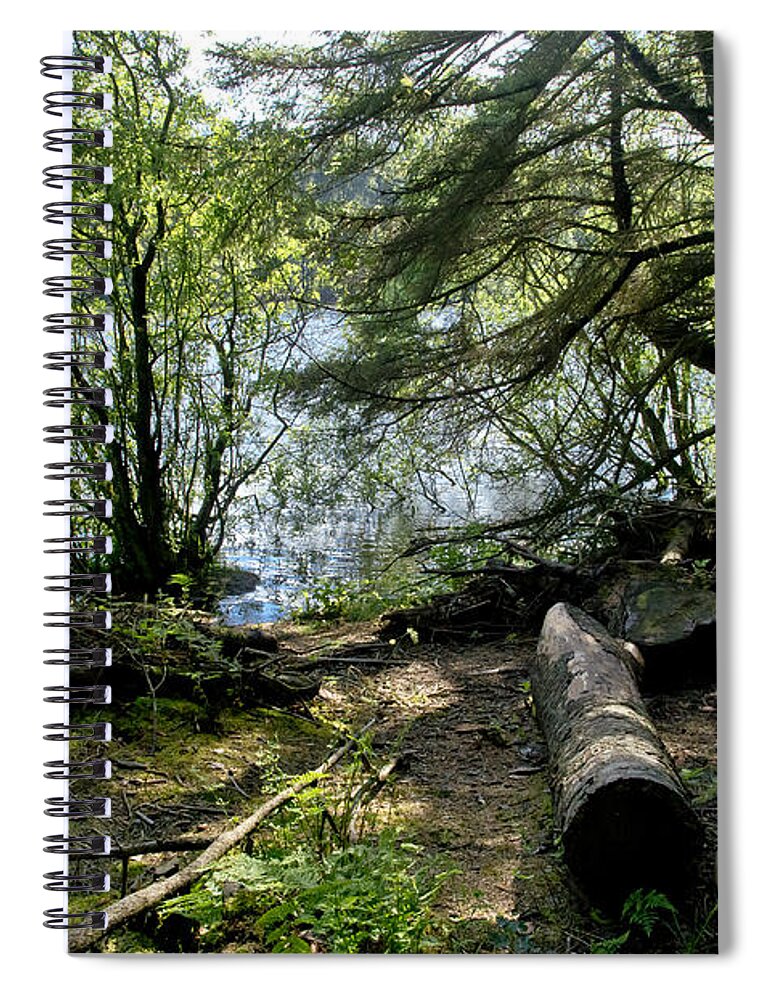 Beecraigs Spiral Notebook featuring the photograph At the water edge. by Elena Perelman
