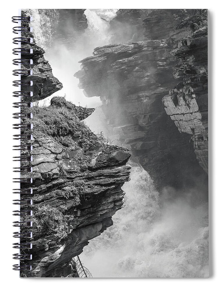 5dii Spiral Notebook featuring the photograph Athabasca Falls by Mark Mille