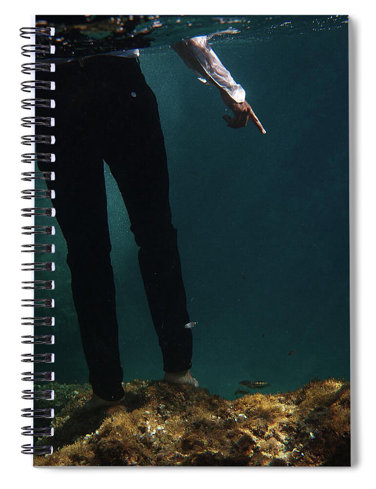 Swim Spiral Notebook featuring the photograph Attitude by Gemma Silvestre