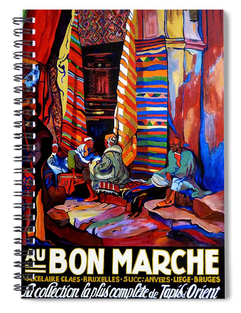Au Bon Marche Spiral Notebook featuring the painting Au Bon Marche by Tom Roderick