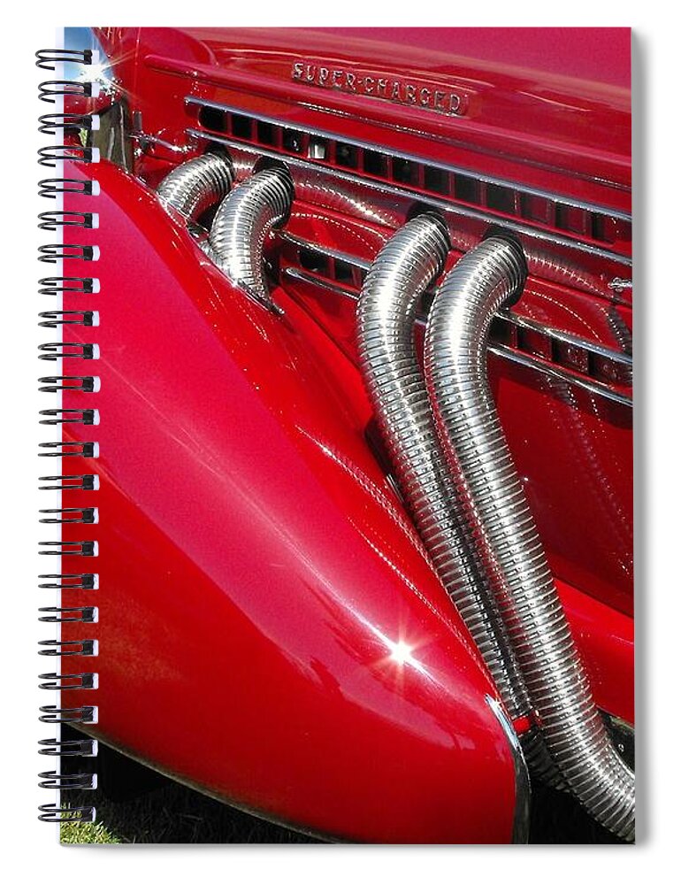 Auburn Spiral Notebook featuring the photograph Auburn Speedster by Neil Zimmerman