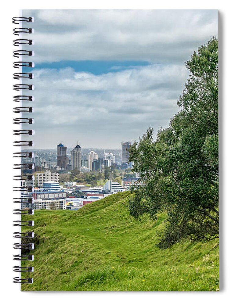 Auckland Spiral Notebook featuring the photograph Auckland skyline by Martin Capek