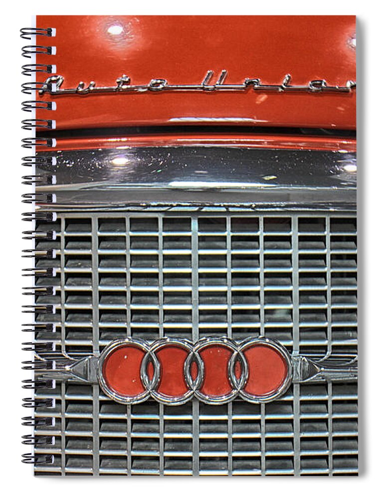 Audi Spiral Notebook featuring the photograph Audi 1000S Grill by Lauri Novak