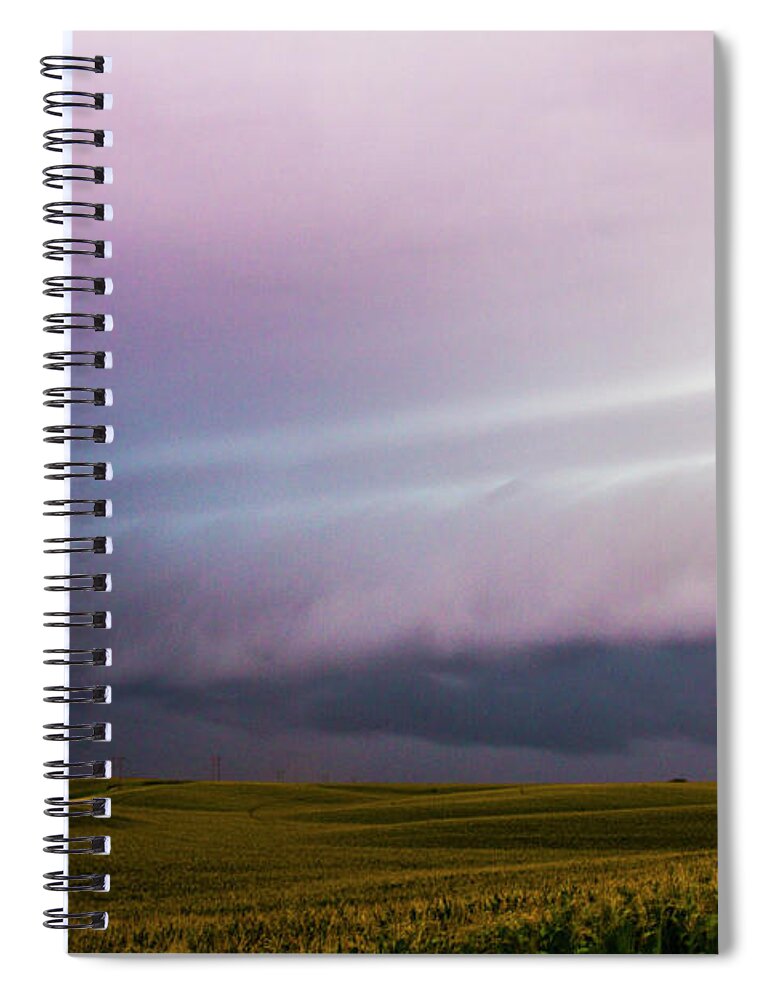 Nebraskasc Spiral Notebook featuring the photograph August Monsters Approach 015 by NebraskaSC