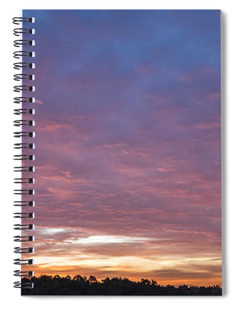 August Spiral Notebook featuring the photograph August Morning Sky by Holden The Moment