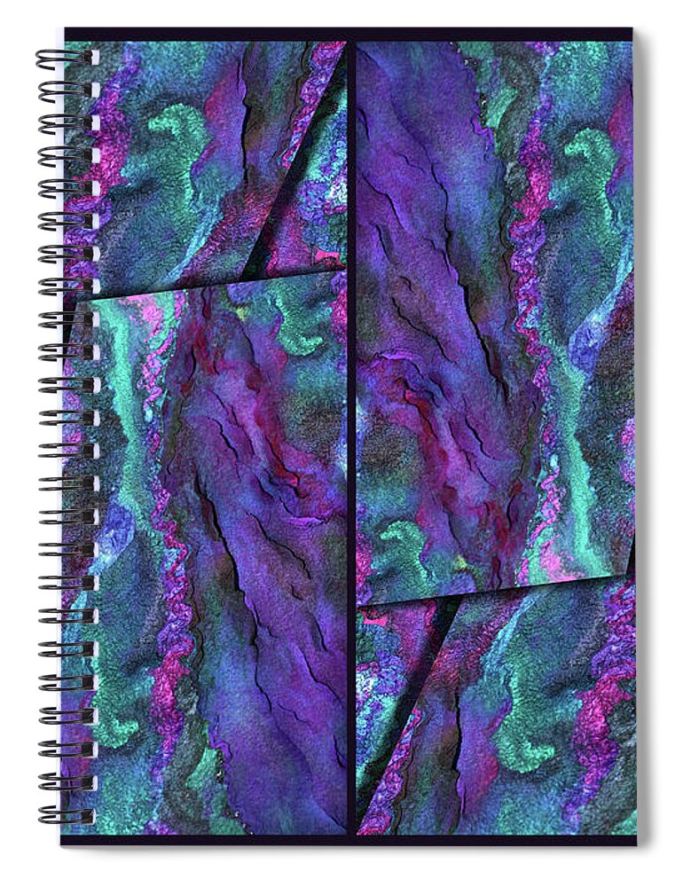 Russian Artists New Wave Spiral Notebook featuring the photograph Aurora Borealis Geometry by Marina Schkolnik