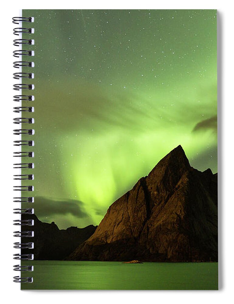 Norway Spiral Notebook featuring the photograph Aurora Borealis In Norway 4 by Timothy Hacker