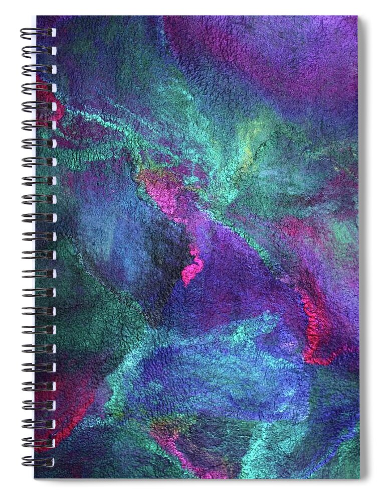 Russian Artists New Wave Spiral Notebook featuring the photograph Aurora Borealis Lights by Marina Shkolnik