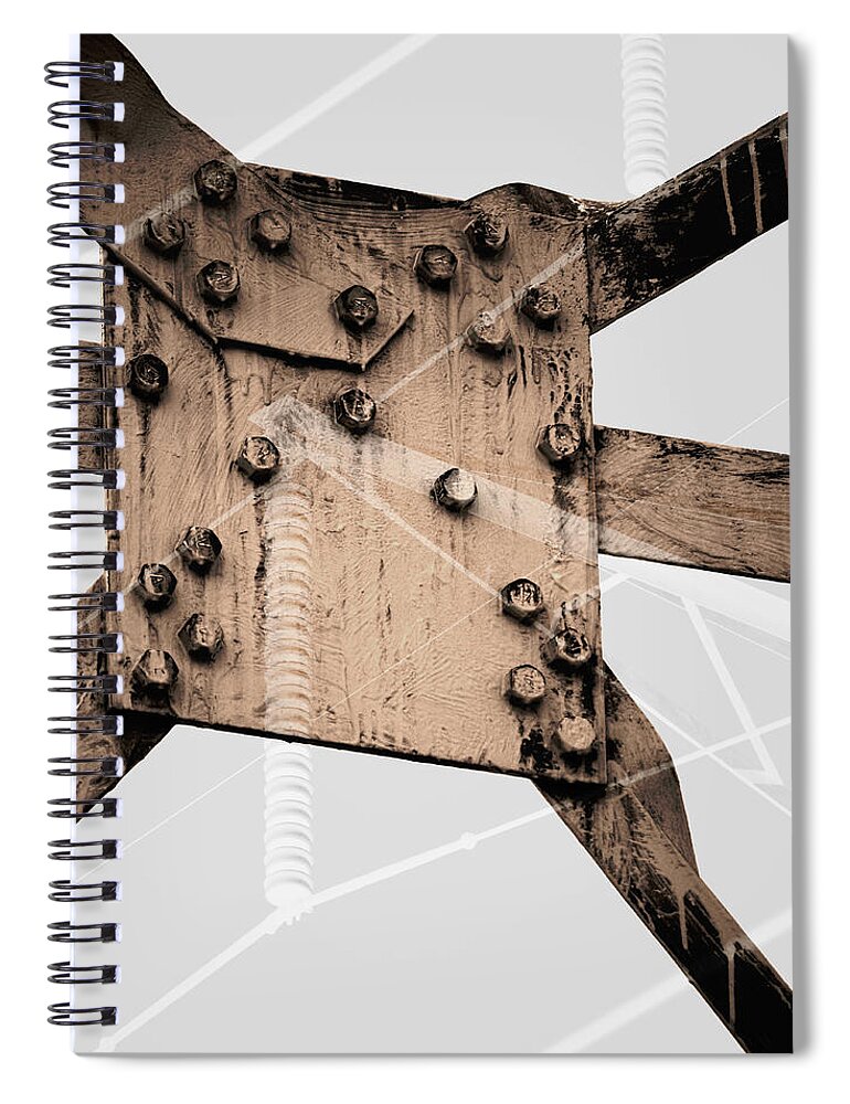 Iron Spiral Notebook featuring the photograph Austerity of Form by Char Szabo-Perricelli