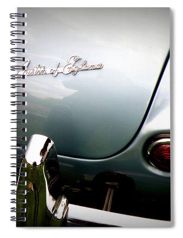 Austin Healey Spiral Notebook featuring the photograph Austin of England by Lainie Wrightson