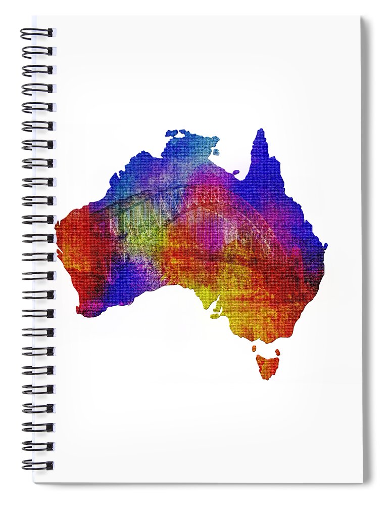 Photography Spiral Notebook featuring the photograph Australia and Sydney Harbour Bridge by Kaye Menner by Kaye Menner
