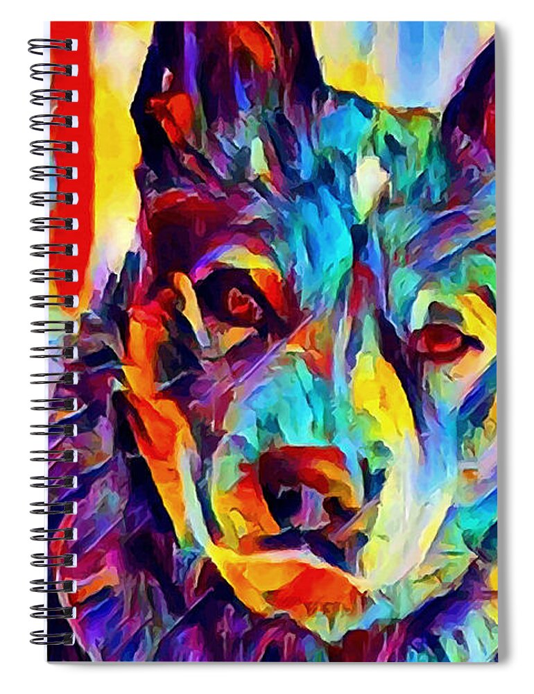 Australian Cattle Dog Spiral Notebook featuring the painting Australian Cattle Dog by Chris Butler