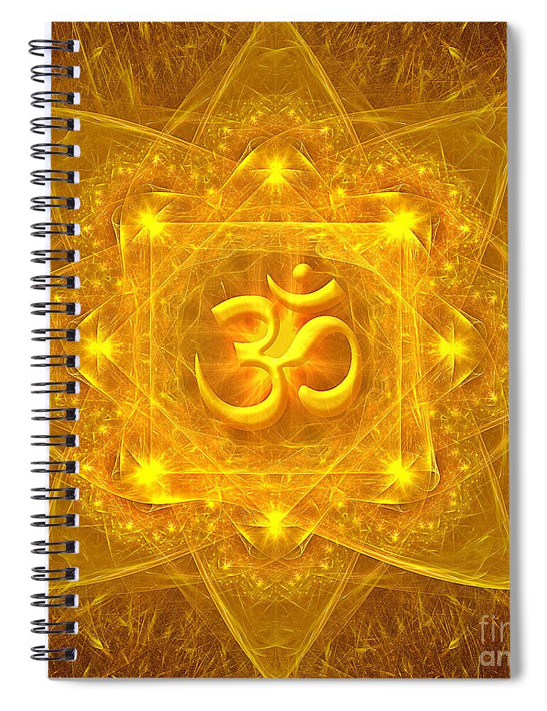 Om Spiral Notebook featuring the digital art Authentic OM by Alexa Szlavics