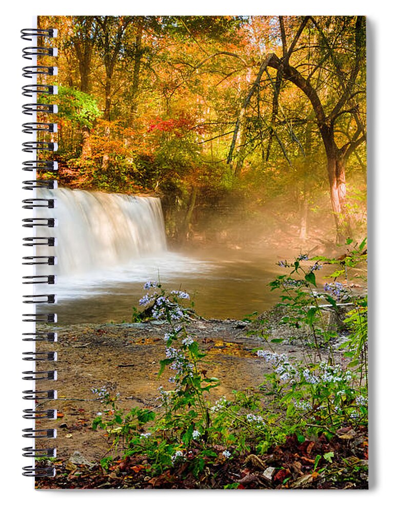 Autumn Spiral Notebook featuring the photograph Autumn at Hidden Falls by Rikk Flohr