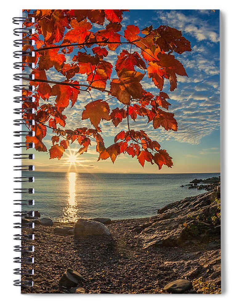 Arch Spiral Notebook featuring the photograph Autumn Bay Near Shovel Point by Rikk Flohr