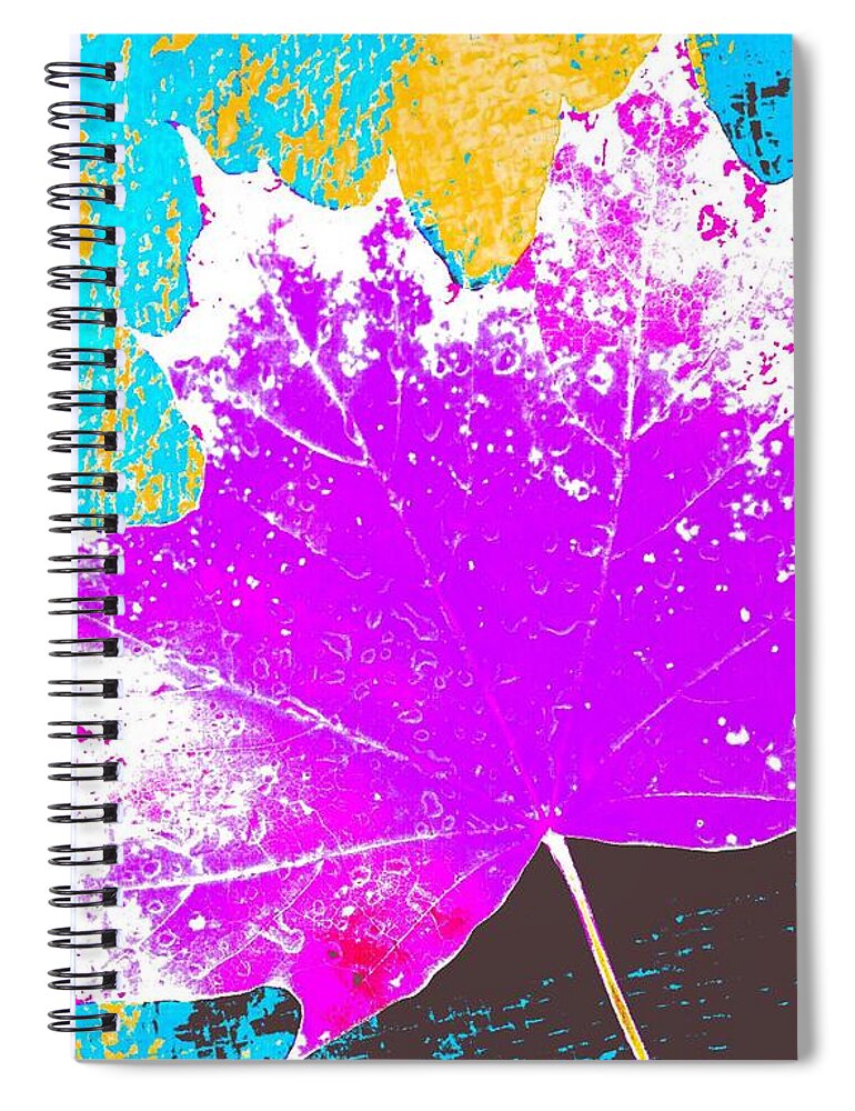 Maple Leaf Spiral Notebook featuring the photograph Autumn Brights by Onedayoneimage Photography