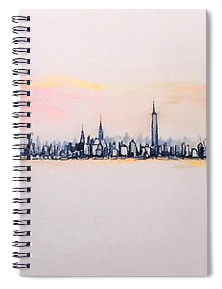 Jack Spiral Notebook featuring the painting Autumn Comes To Manhattan by Jack Diamond