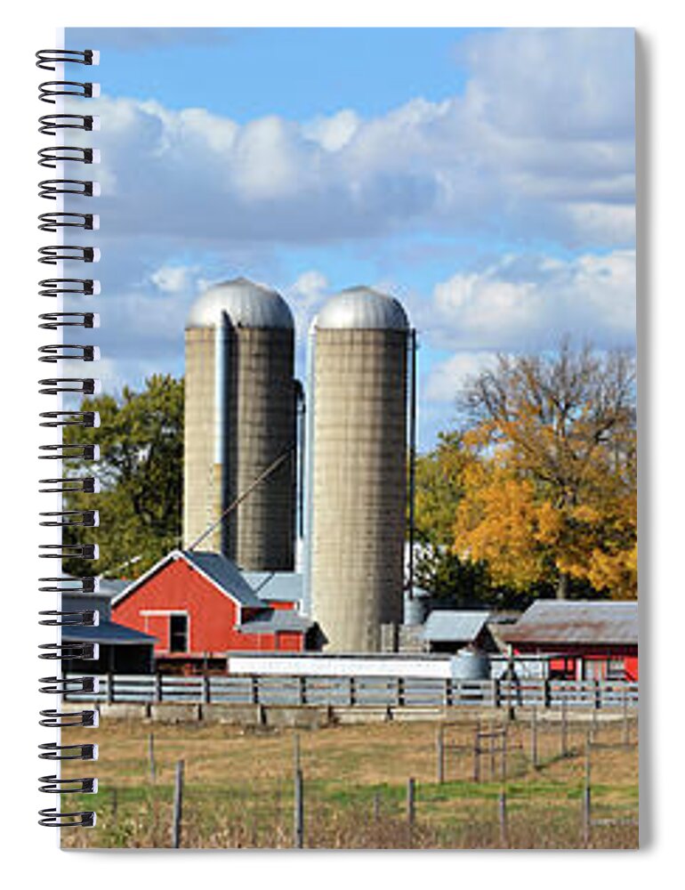 Farm Spiral Notebook featuring the photograph Autumn Elk Farm by Bonfire Photography
