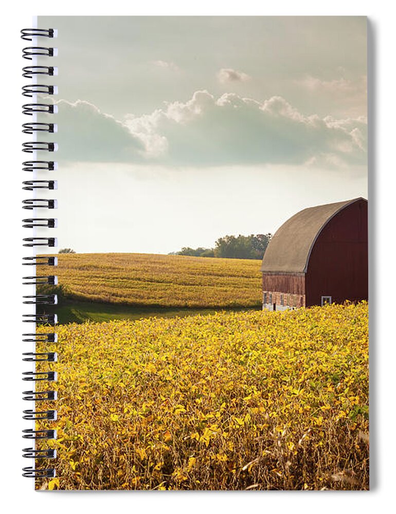 Autumn Spiral Notebook featuring the photograph Autumn Field by Mark Mille