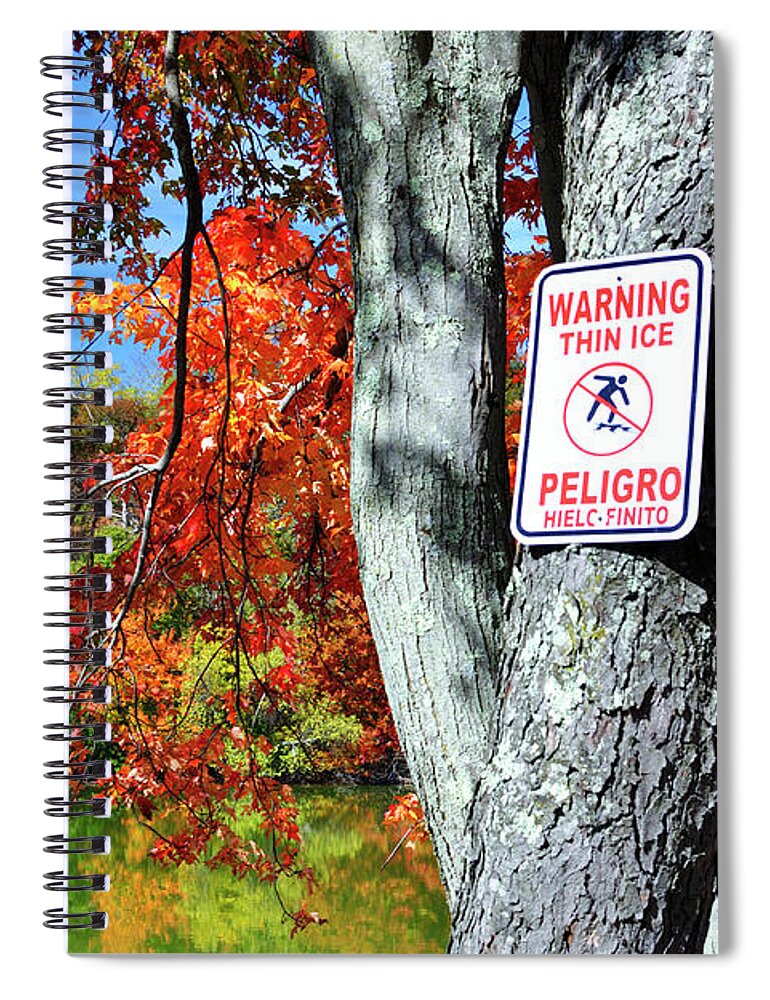 Autumn Spiral Notebook featuring the photograph Autumn Fire and Ice Horizontal by Luke Moore