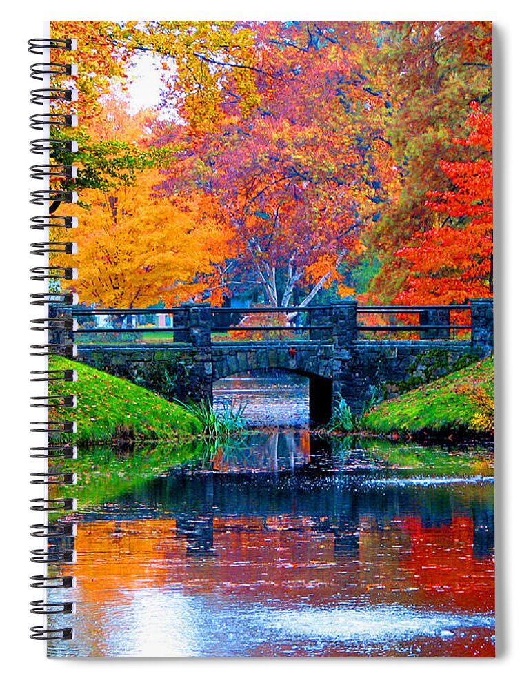 Autumn Spiral Notebook featuring the photograph Autumn in Boston by Marie Jamieson
