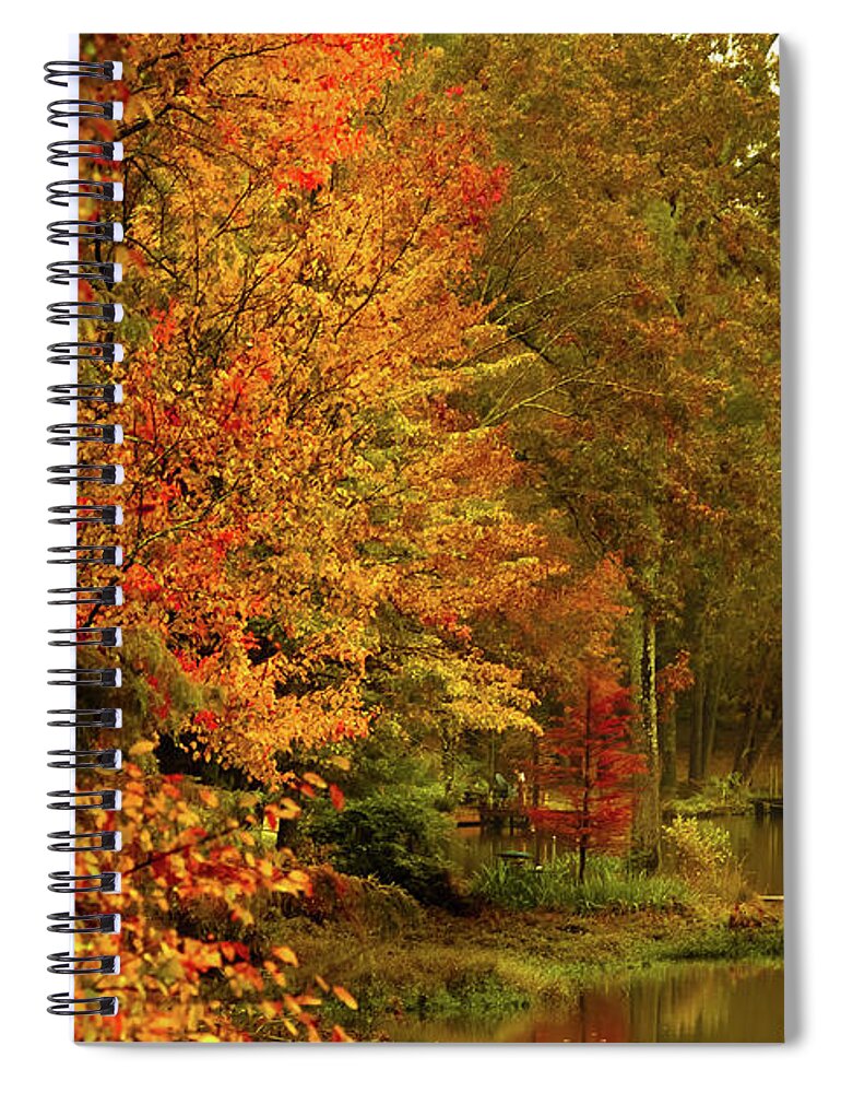 Autumn Spiral Notebook featuring the photograph Autumn Morning by Barry Jones