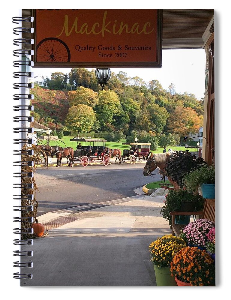 Mackinac Island Spiral Notebook featuring the photograph Autumn Morning on Mackinac Island by Jackson Pearson