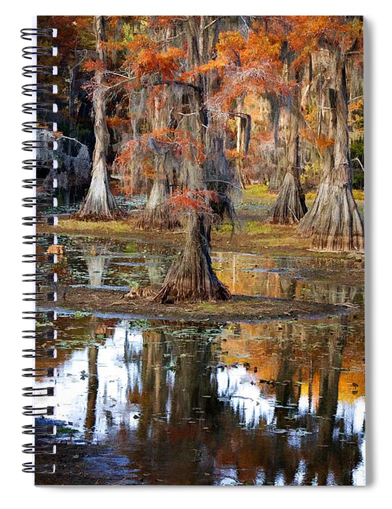 Autumn Spiral Notebook featuring the digital art Autumn On Sawmill by Lana Trussell
