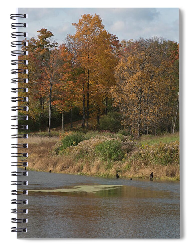 Pond Spiral Notebook featuring the photograph Autumn Pond by Joshua House