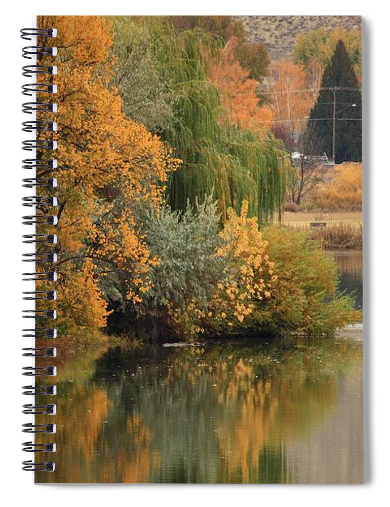 Autumn Spiral Notebook featuring the photograph Autumn Reflection 41 by Carol Groenen