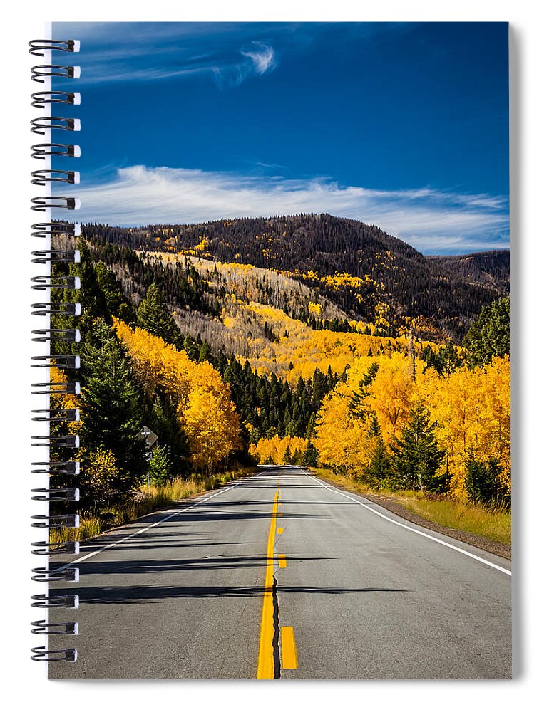 New Mexico Spiral Notebook featuring the photograph Autumn Rockies by Ron Pate