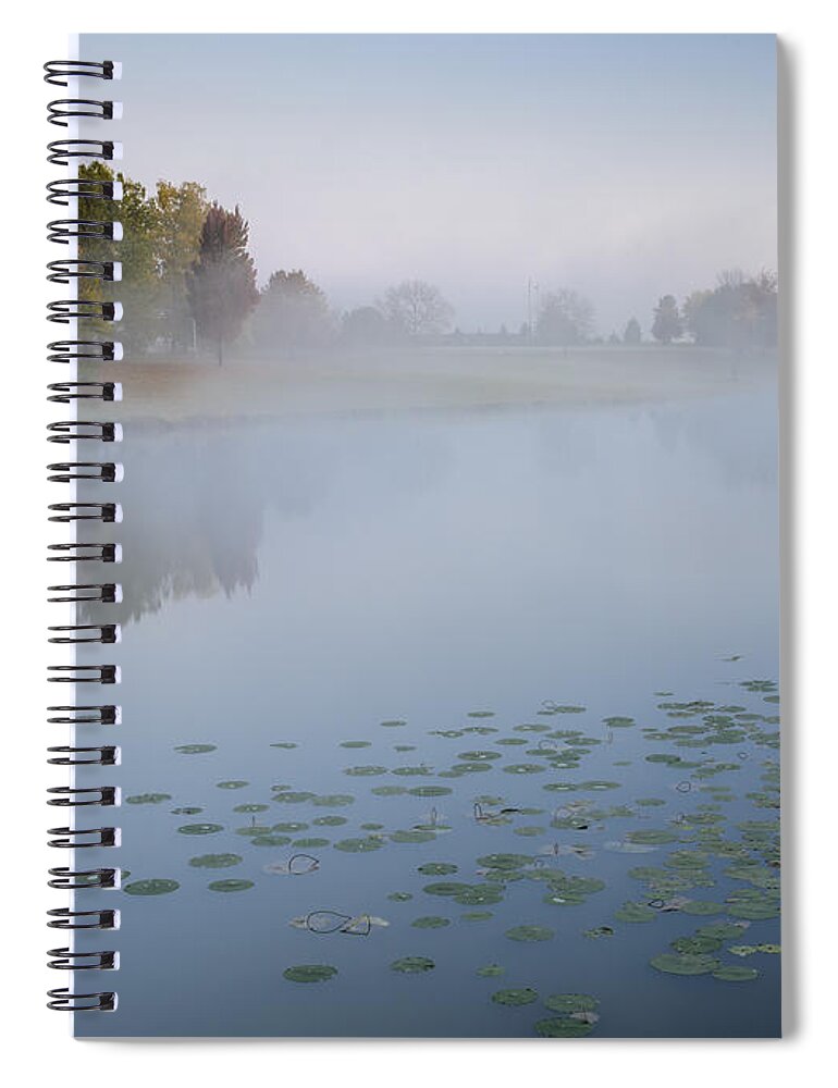 Autumn Spiral Notebook featuring the photograph Autumn Steam at East Lake by Tamara Becker