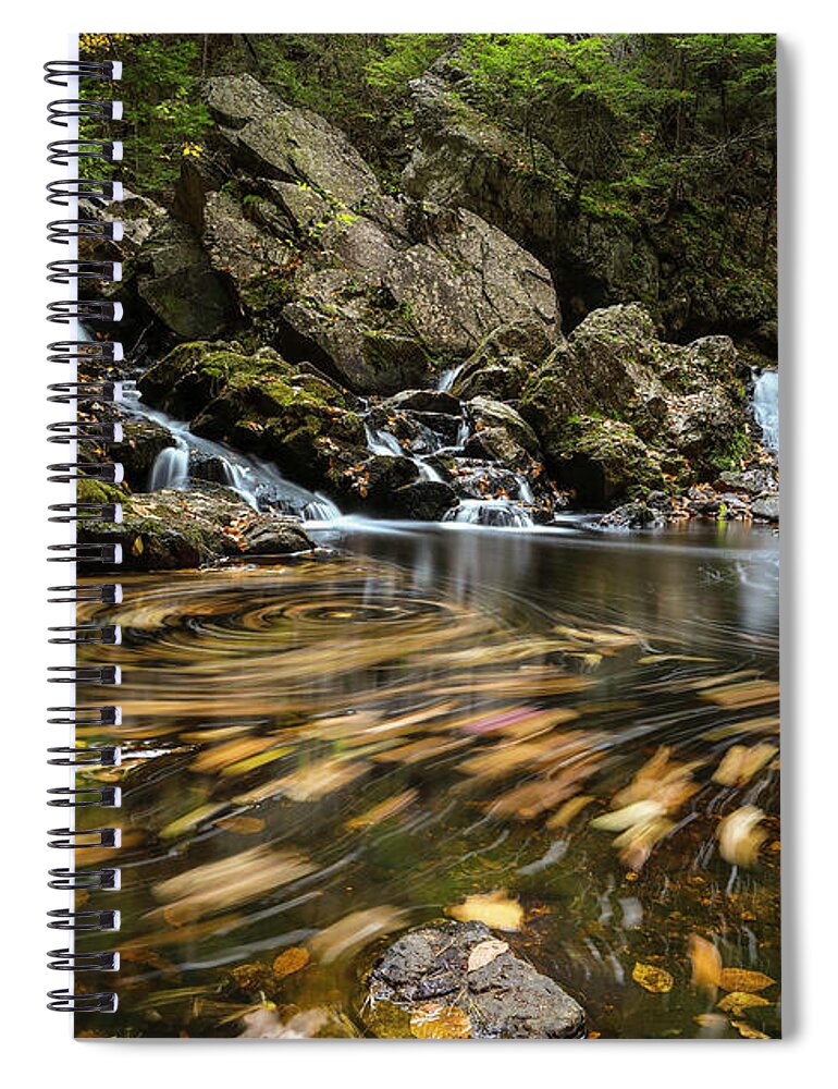 Waterfall Spiral Notebook featuring the photograph Autumn Swirl by Juergen Roth