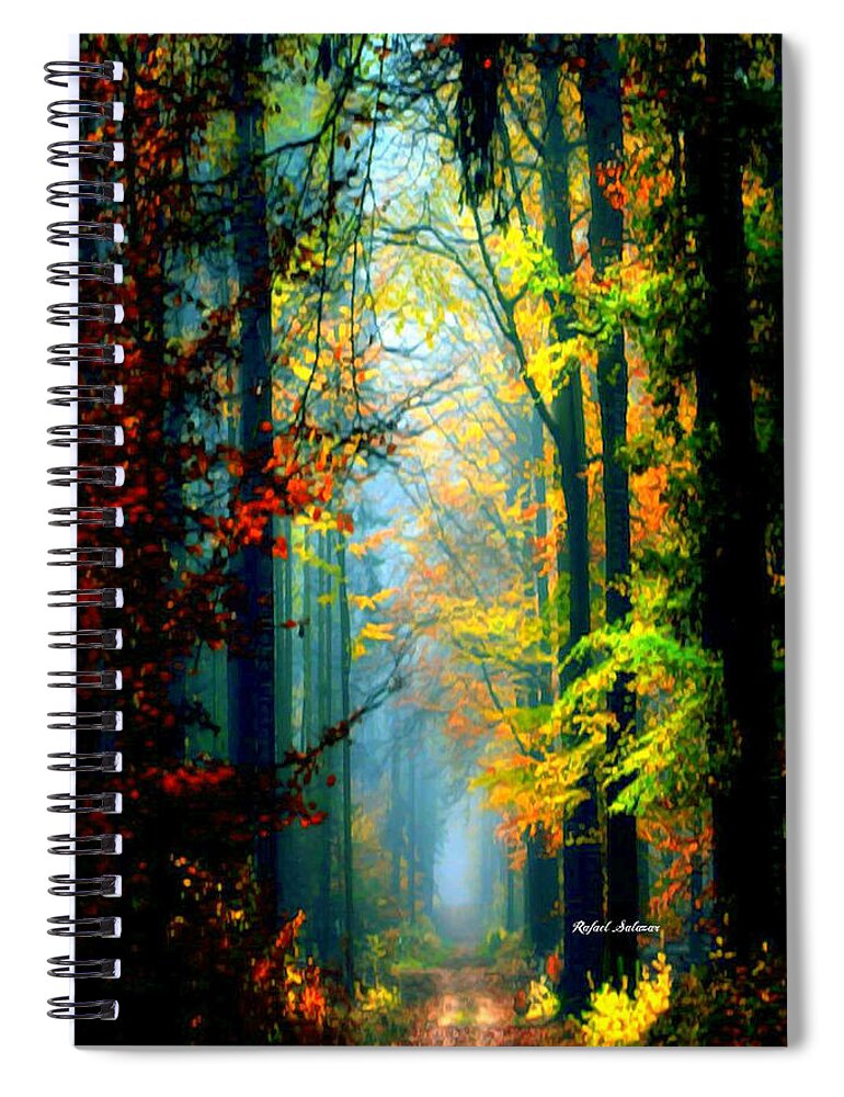 Rafael Salazar Spiral Notebook featuring the photograph Autumn Trails in Georgia by Rafael Salazar