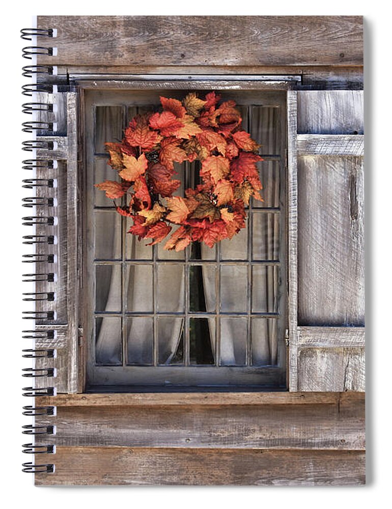 Window Spiral Notebook featuring the photograph Autumn Window by Jayne Carney
