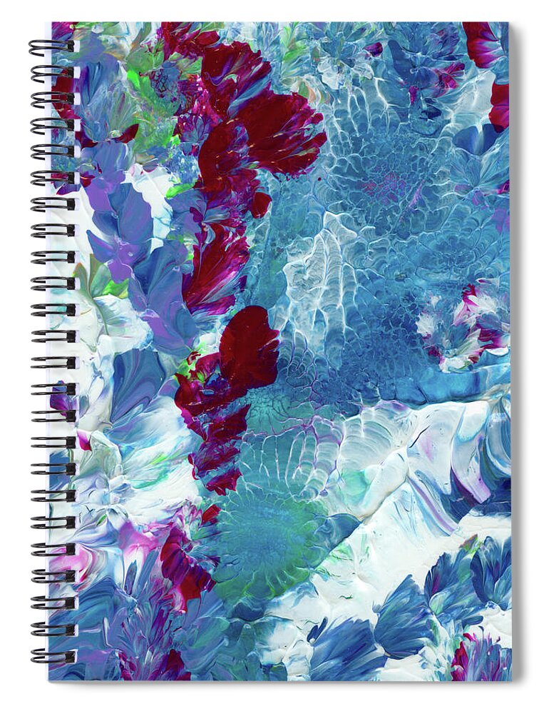 Avalanche Spiral Notebook featuring the painting Avalanche Alaska #2 by Nan Bilden