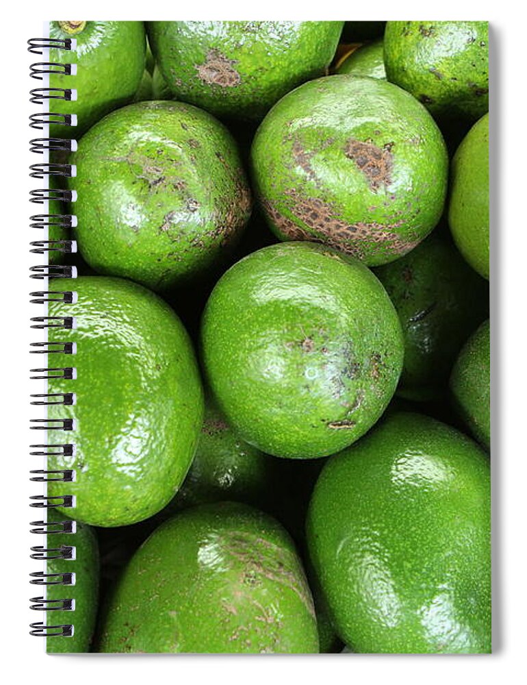 Food Spiral Notebook featuring the photograph Avocados 243 by Michael Fryd