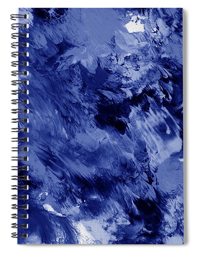 Abstract Spiral Notebook featuring the painting Awakened Sky- Abstract art by Linda Woods by Linda Woods