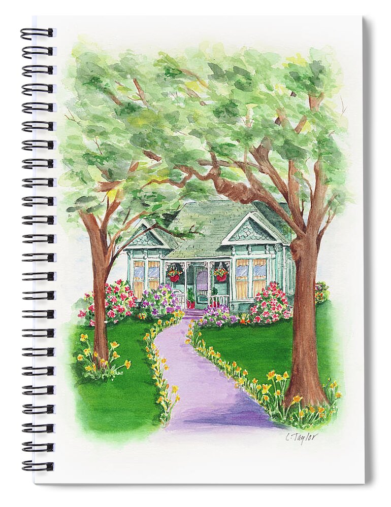 Ashland Spiral Notebook featuring the painting B Street by Lori Taylor