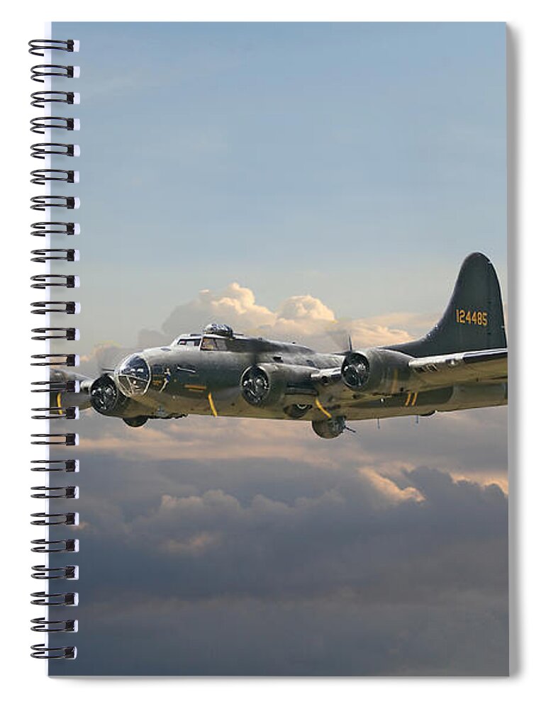 Aircraft Spiral Notebook featuring the photograph B17- Memphis Belle by Pat Speirs
