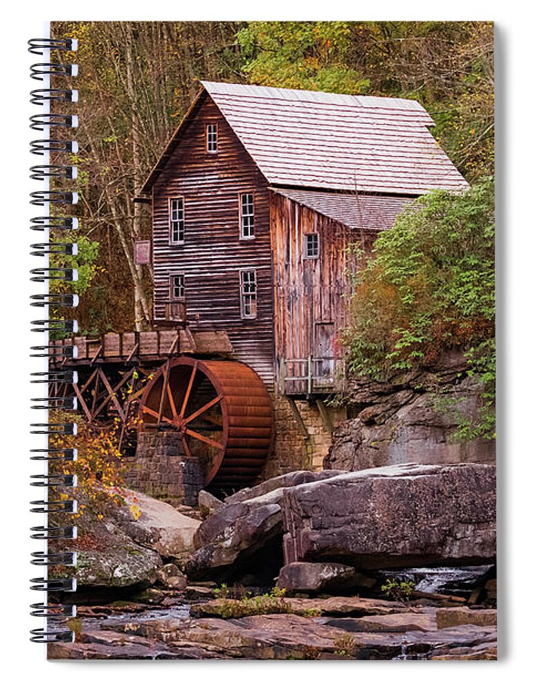 Babcock State Park Spiral Notebook featuring the photograph Babcock Mill 6 47 52 by Joe Kopp