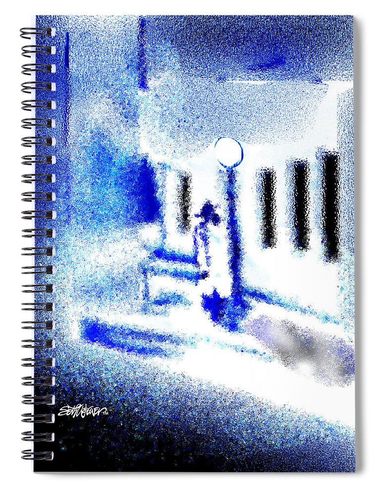 Back Alley Spiral Notebook featuring the digital art Back Alley Rendezvous by Seth Weaver