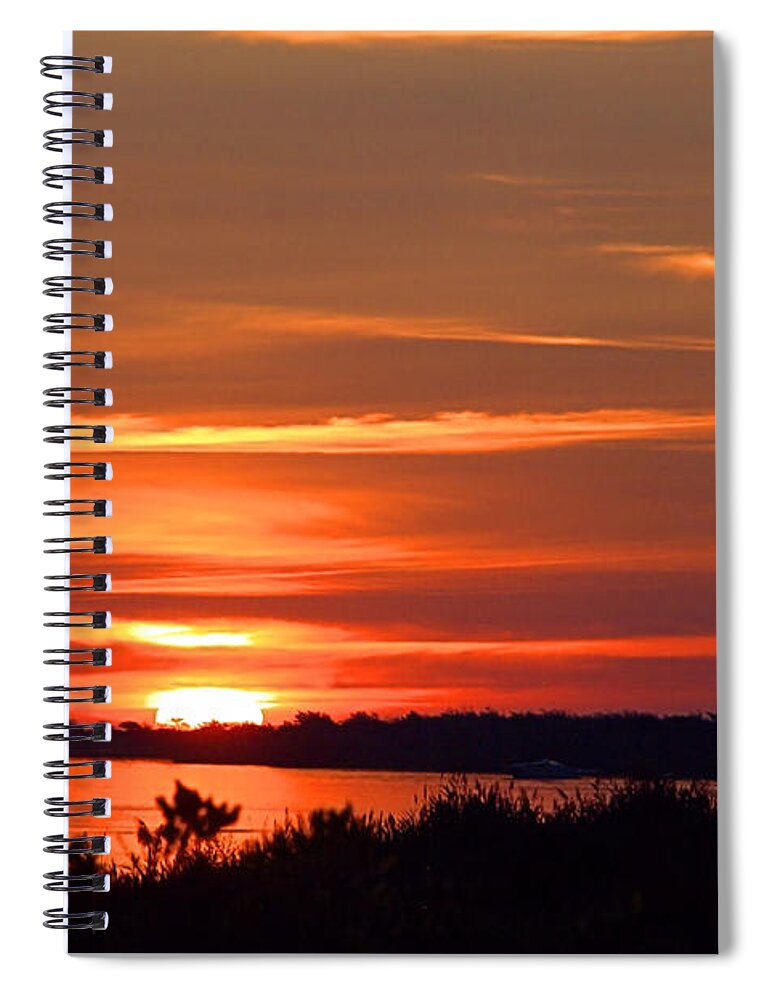 Sunrise Spiral Notebook featuring the photograph Back Bay by Newwwman