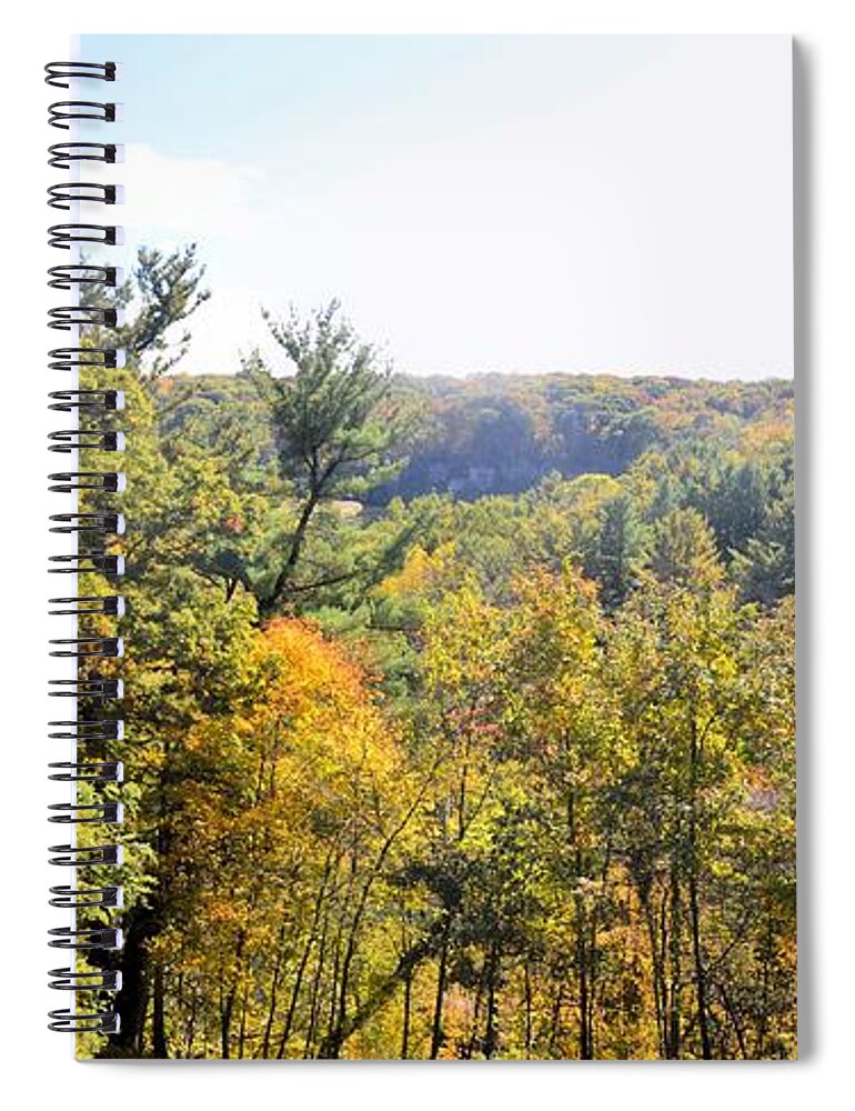 Ia Spiral Notebook featuring the photograph Backbone Panorama by Bonfire Photography