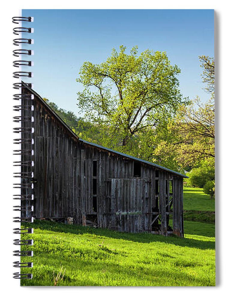 5dii Spiral Notebook featuring the photograph Bad Axe Barn by Mark Mille