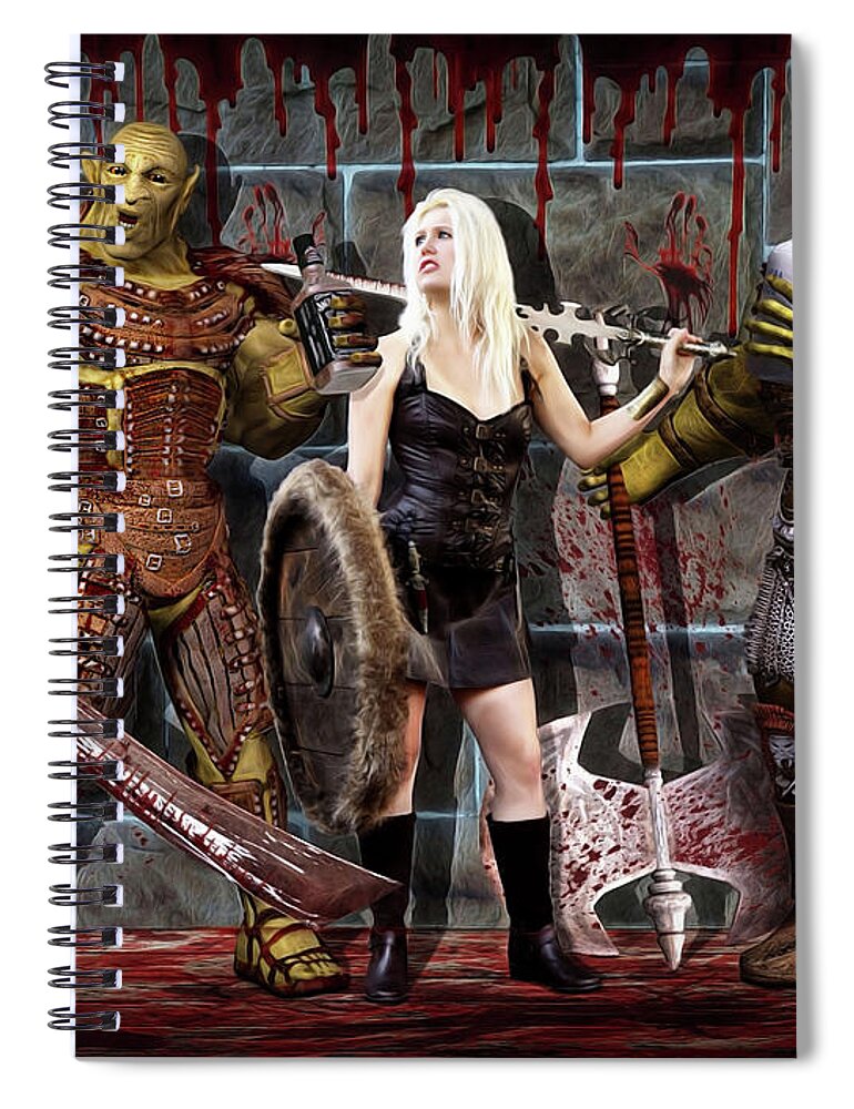 Fantasy Spiral Notebook featuring the photograph Bad Company by Jon Volden
