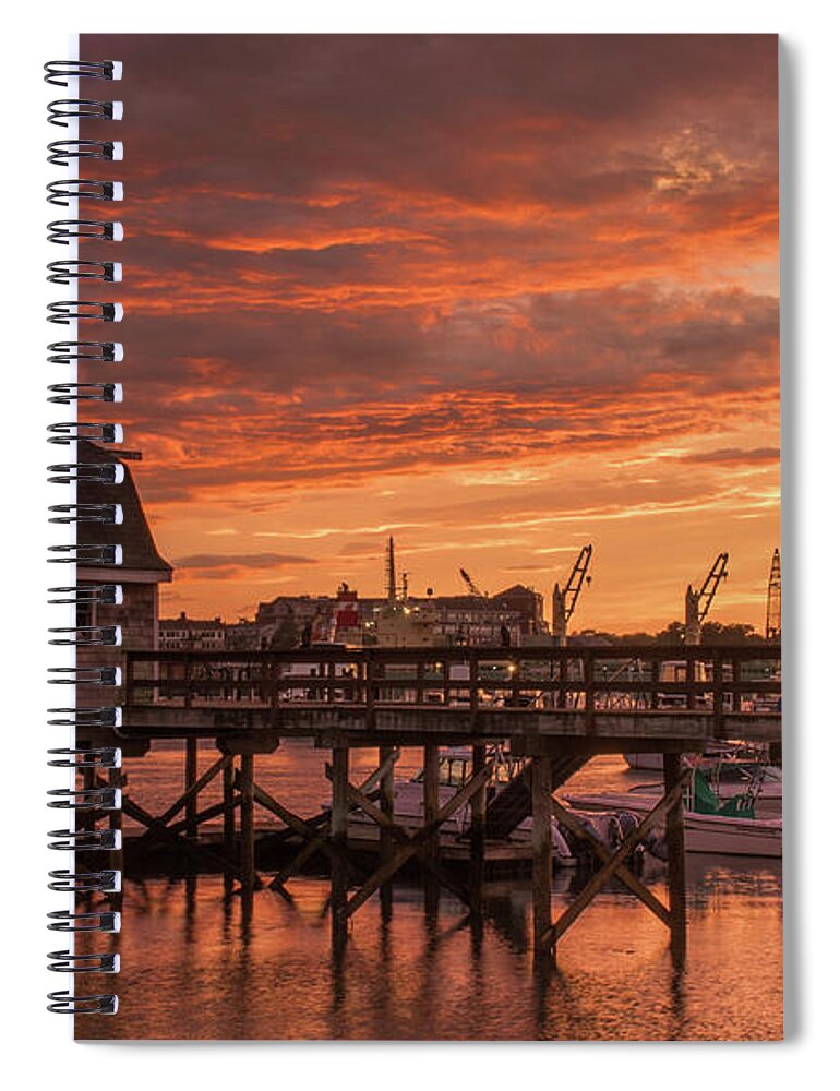 Badger Island Spiral Notebook featuring the photograph Badger Shack sunset by Hershey Art Images